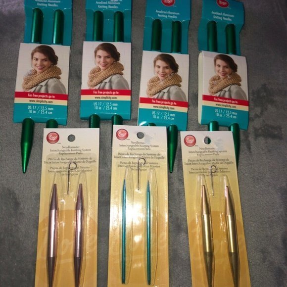 Boye  knitting Needles 10”‎ Plus Interchangeable replacement Parts US 4 US… - Picture 8 of 10